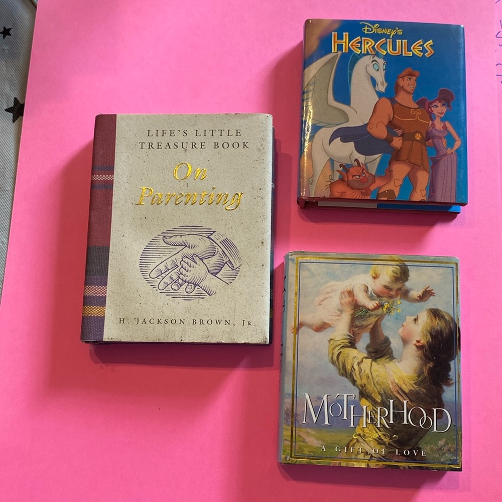 Lot 3 mini books motherboard Hercules life’s little treasure book on parenting